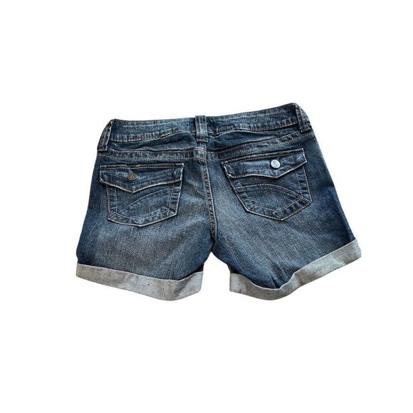 Decree Women's Blue Denim Short Shorts Size 1 - Picture 2 of 6